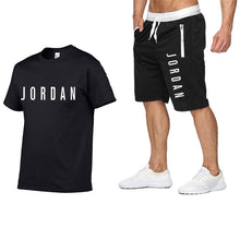 Load image into Gallery viewer, 2020 men's summer sports suit short sleeve T-shirt + shorts new fashion men's casual suit shorts + T-shirt 2 pieces
