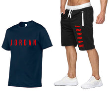 Load image into Gallery viewer, 2020 men's summer sports suit short sleeve T-shirt + shorts new fashion men's casual suit shorts + T-shirt 2 pieces