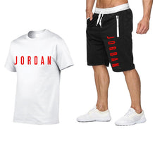 Load image into Gallery viewer, 2020 men's summer sports suit short sleeve T-shirt + shorts new fashion men's casual suit shorts + T-shirt 2 pieces