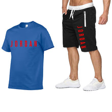 Load image into Gallery viewer, 2020 men's summer sports suit short sleeve T-shirt + shorts new fashion men's casual suit shorts + T-shirt 2 pieces