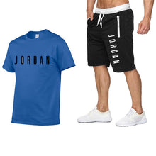 Load image into Gallery viewer, 2020 men's summer sports suit short sleeve T-shirt + shorts new fashion men's casual suit shorts + T-shirt 2 pieces