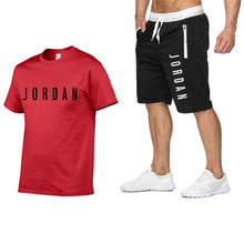 Load image into Gallery viewer, 2020 men's summer sports suit short sleeve T-shirt + shorts new fashion men's casual suit shorts + T-shirt 2 pieces