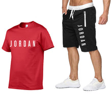 Load image into Gallery viewer, 2020 men's summer sports suit short sleeve T-shirt + shorts new fashion men's casual suit shorts + T-shirt 2 pieces