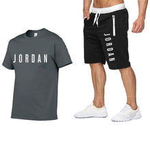 Load image into Gallery viewer, 2020 men's summer sports suit short sleeve T-shirt + shorts new fashion men's casual suit shorts + T-shirt 2 pieces