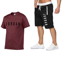 Load image into Gallery viewer, 2020 men's summer sports suit short sleeve T-shirt + shorts new fashion men's casual suit shorts + T-shirt 2 pieces