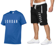 Load image into Gallery viewer, 2020 men's summer sports suit short sleeve T-shirt + shorts new fashion men's casual suit shorts + T-shirt 2 pieces
