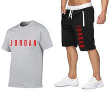 Load image into Gallery viewer, 2020 men's summer sports suit short sleeve T-shirt + shorts new fashion men's casual suit shorts + T-shirt 2 pieces