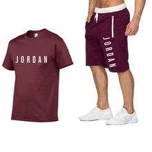 Load image into Gallery viewer, 2020 men's summer sports suit short sleeve T-shirt + shorts new fashion men's casual suit shorts + T-shirt 2 pieces