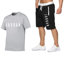 Load image into Gallery viewer, 2020 men's summer sports suit short sleeve T-shirt + shorts new fashion men's casual suit shorts + T-shirt 2 pieces