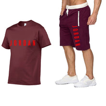 Load image into Gallery viewer, 2020 men's summer sports suit short sleeve T-shirt + shorts new fashion men's casual suit shorts + T-shirt 2 pieces