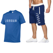 Load image into Gallery viewer, 2020 men's summer sports suit short sleeve T-shirt + shorts new fashion men's casual suit shorts + T-shirt 2 pieces