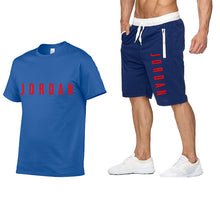 Load image into Gallery viewer, 2020 men's summer sports suit short sleeve T-shirt + shorts new fashion men's casual suit shorts + T-shirt 2 pieces