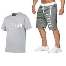 Load image into Gallery viewer, 2020 men's summer sports suit short sleeve T-shirt + shorts new fashion men's casual suit shorts + T-shirt 2 pieces