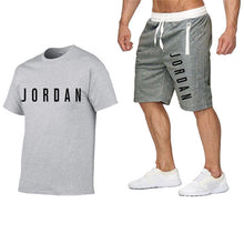 Load image into Gallery viewer, 2020 men's summer sports suit short sleeve T-shirt + shorts new fashion men's casual suit shorts + T-shirt 2 pieces