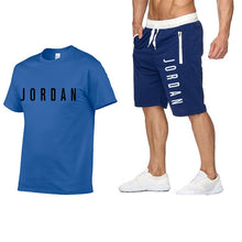 Load image into Gallery viewer, 2020 men's summer sports suit short sleeve T-shirt + shorts new fashion men's casual suit shorts + T-shirt 2 pieces