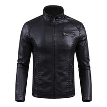 Load image into Gallery viewer, Vogue Nice New Winter Men Leather Jackets Motorcycle Keep Warm Leather Jackets Fashion Brand Men's Fleece Leather Jacket Coat