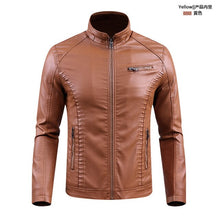 Load image into Gallery viewer, Vogue Nice New Winter Men Leather Jackets Motorcycle Keep Warm Leather Jackets Fashion Brand Men's Fleece Leather Jacket Coat
