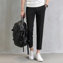 Load image into Gallery viewer, Summer men&#39;s trousers men&#39;s pants pants Slim casual small trousers feet Korean version of the trend of hanging suit pants
