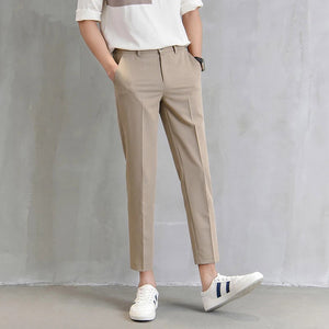 Summer men's trousers men's pants pants Slim casual small trousers feet Korean version of the trend of hanging suit pants