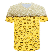 Load image into Gallery viewer, funny t shirts Summer 2019 men&#39;s clothing brand o-neck clock jacket beer short-sleeved 3d t shirt digital printing T-shirt
