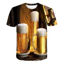 Load image into Gallery viewer, funny t shirts Summer 2019 men&#39;s clothing brand o-neck clock jacket beer short-sleeved 3d t shirt digital printing T-shirt
