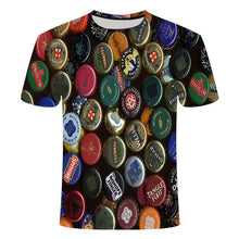 Load image into Gallery viewer, funny t shirts Summer 2019 men&#39;s clothing brand o-neck clock jacket beer short-sleeved 3d t shirt digital printing T-shirt
