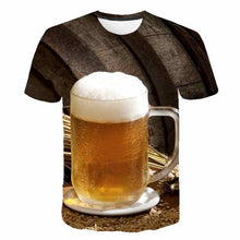 Load image into Gallery viewer, funny t shirts Summer 2019 men&#39;s clothing brand o-neck clock jacket beer short-sleeved 3d t shirt digital printing T-shirt
