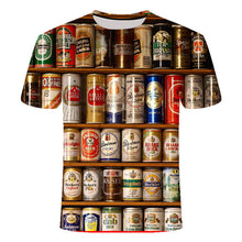 Load image into Gallery viewer, funny t shirts Summer 2019 men&#39;s clothing brand o-neck clock jacket beer short-sleeved 3d t shirt digital printing T-shirt
