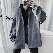 Load image into Gallery viewer, Coats and Jackets Men Vintage Solid Japanese Style High Quality Soft Loose 3XL Plus Size All-match Daily Leisure Chic Mens Top
