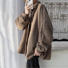 Load image into Gallery viewer, Coats and Jackets Men Vintage Solid Japanese Style High Quality Soft Loose 3XL Plus Size All-match Daily Leisure Chic Mens Top
