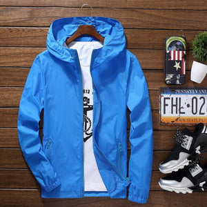 Sport Outdoor Cycling Thin Coat Jackets Man Casual Loose Men's Windbreakers Jacket Male's Candy-Colored Outwear Tops