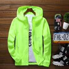 Load image into Gallery viewer, Sport Outdoor Cycling Thin Coat Jackets Man Casual Loose Men&#39;s Windbreakers Jacket Male&#39;s Candy-Colored Outwear Tops
