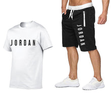 Load image into Gallery viewer, 2020 men&#39;s summer sports suit short sleeve T-shirt + shorts new fashion men&#39;s casual suit shorts + T-shirt 2 pieces
