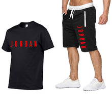 Load image into Gallery viewer, 2020 men&#39;s summer sports suit short sleeve T-shirt + shorts new fashion men&#39;s casual suit shorts + T-shirt 2 pieces
