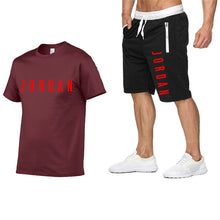 Load image into Gallery viewer, 2020 men&#39;s summer sports suit short sleeve T-shirt + shorts new fashion men&#39;s casual suit shorts + T-shirt 2 pieces
