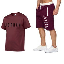 Load image into Gallery viewer, 2020 men&#39;s summer sports suit short sleeve T-shirt + shorts new fashion men&#39;s casual suit shorts + T-shirt 2 pieces
