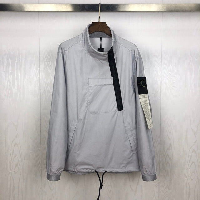 2020 Best Version 1:1 Compass Logo Printed SI Women Men Windbreaker Jacket Hiphop Streetwear Men Casual Jacket Coat