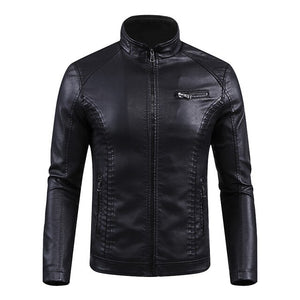 Vogue Nice New Winter Men Leather Jackets Motorcycle Keep Warm Leather Jackets Fashion Brand Men's Fleece Leather Jacket Coat